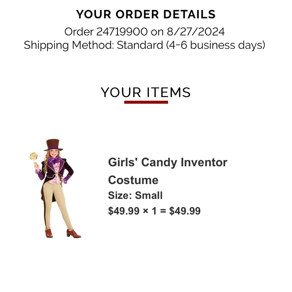 Girls Willy Wonka costume - Picture 2 of 2